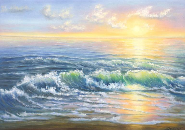 Print of Contemporary Seascape Paintings by Ludmilla Ukrow