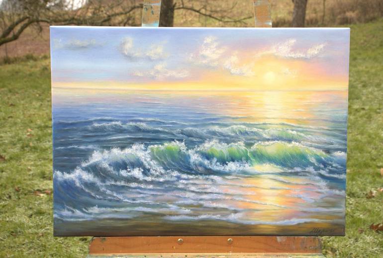 Original Contemporary Seascape Painting by Ludmilla Ukrow