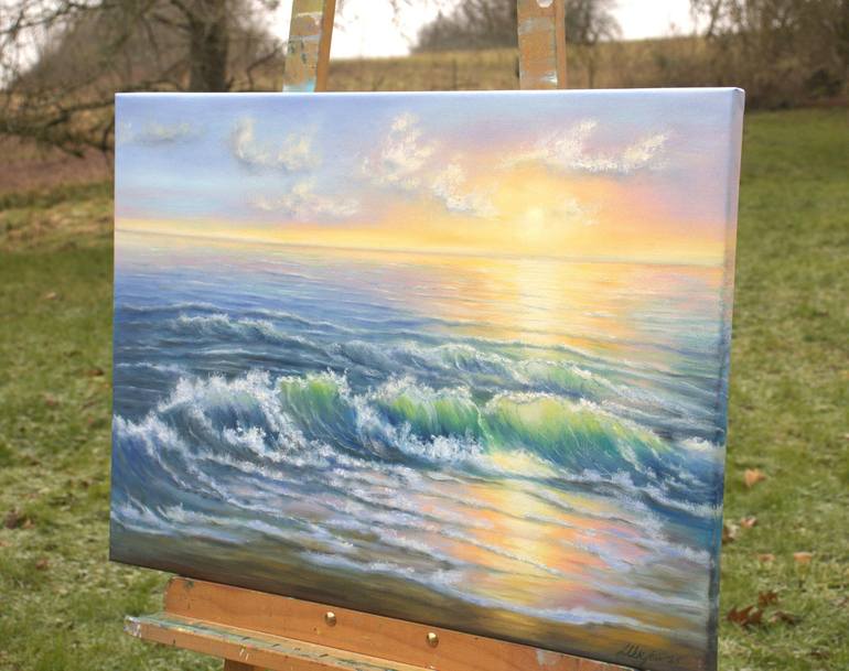 Original Contemporary Seascape Painting by Ludmilla Ukrow