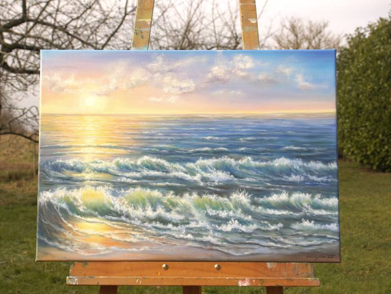 Original Contemporary Seascape Painting by Ludmilla Ukrow