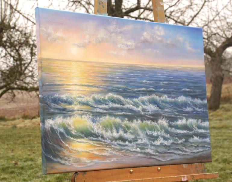 Original Contemporary Seascape Painting by Ludmilla Ukrow