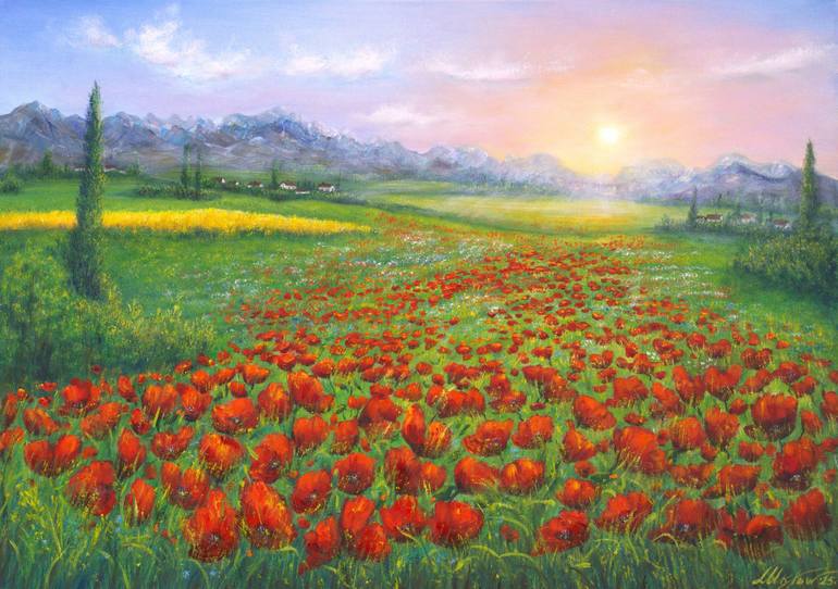 Print of Fine Art Landscape Paintings by Ludmilla Ukrow