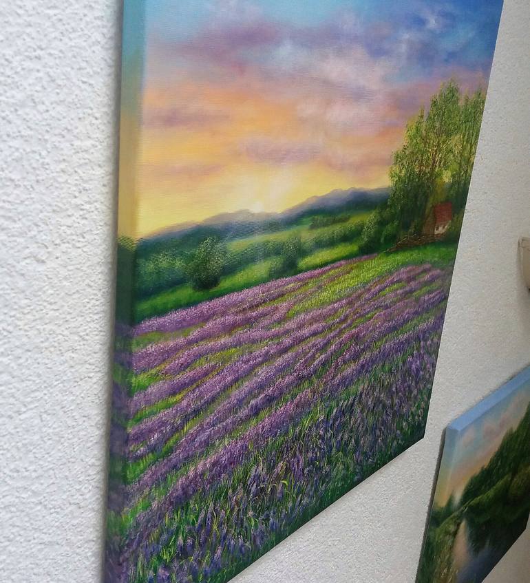 Original Art Deco Landscape Painting by Ludmilla Ukrow