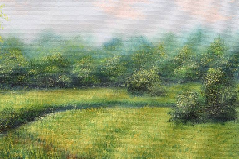 Original Art Deco Landscape Painting by Ludmilla Ukrow