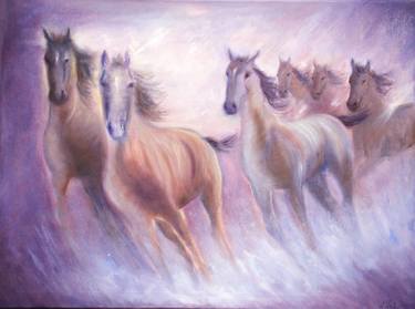 Print of Modern Horse Paintings by Ludmilla Ukrow
