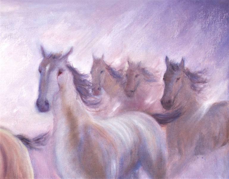 Original Horse Painting by Ludmilla Ukrow
