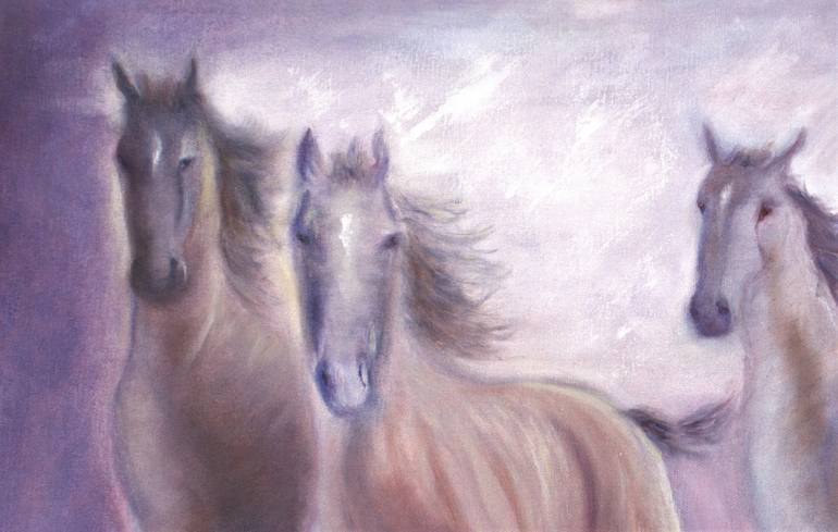 Original Modern Horse Painting by Ludmilla Ukrow