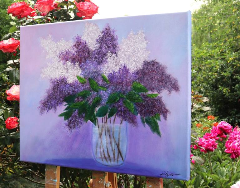 Original Impressionism Floral Painting by Ludmilla Ukrow