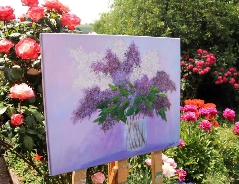 Original Impressionism Floral Painting by Ludmilla Ukrow