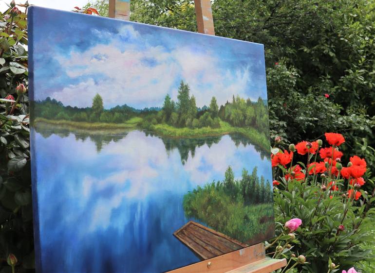 Original Impressionism Nature Painting by Ludmilla Ukrow