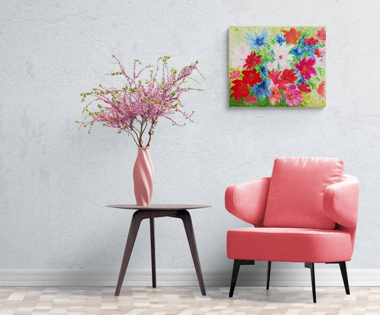 Original Floral Painting by Ludmilla Ukrow