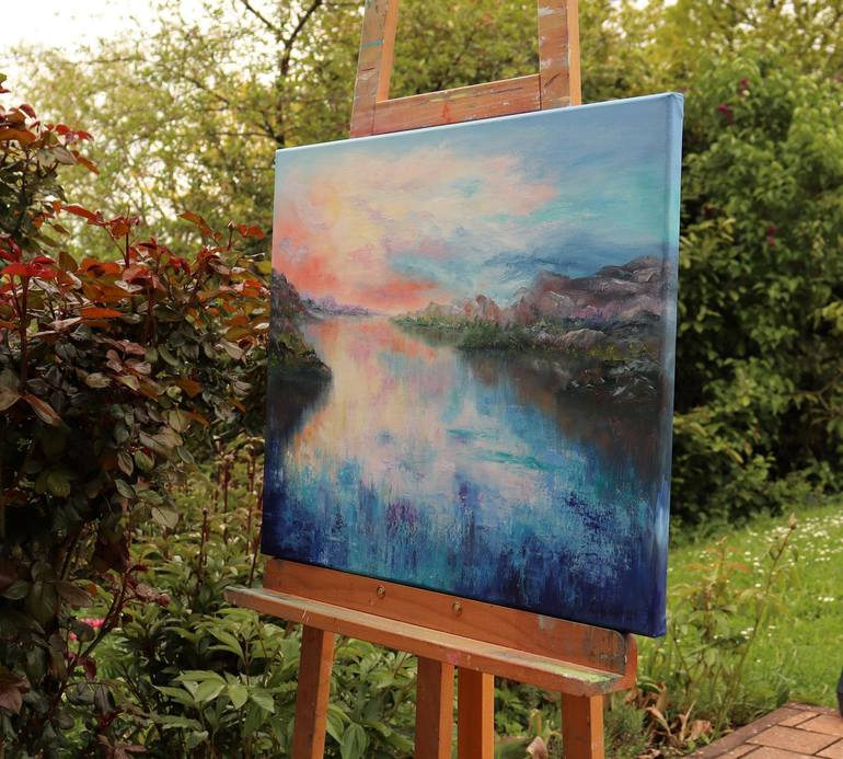 Original Abstract Expressionism Landscape Painting by Ludmilla Ukrow