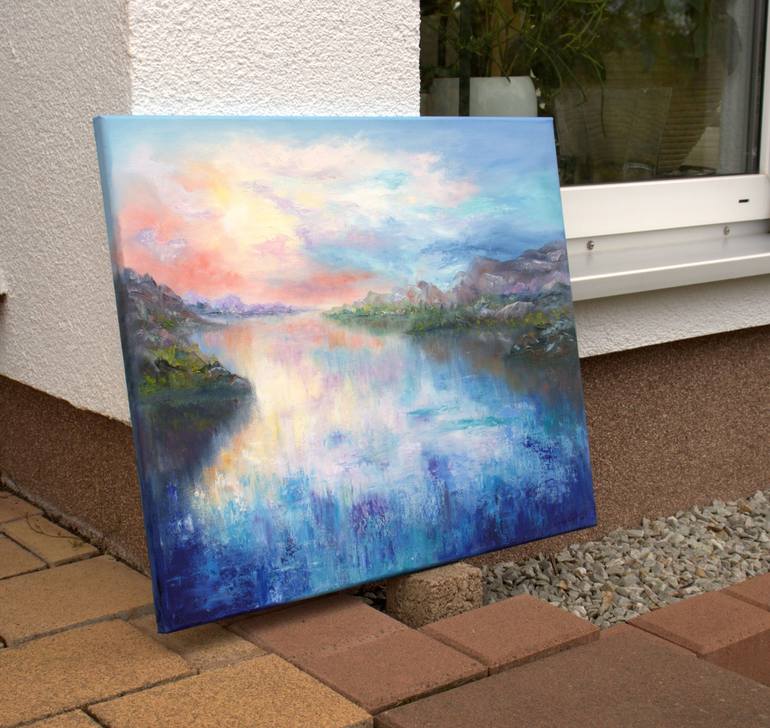 Original Abstract Expressionism Landscape Painting by Ludmilla Ukrow