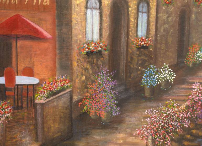 Original Conceptual Cities Painting by Ludmilla Ukrow