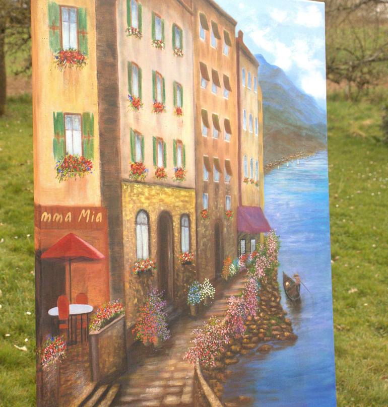 Original Conceptual Cities Painting by Ludmilla Ukrow