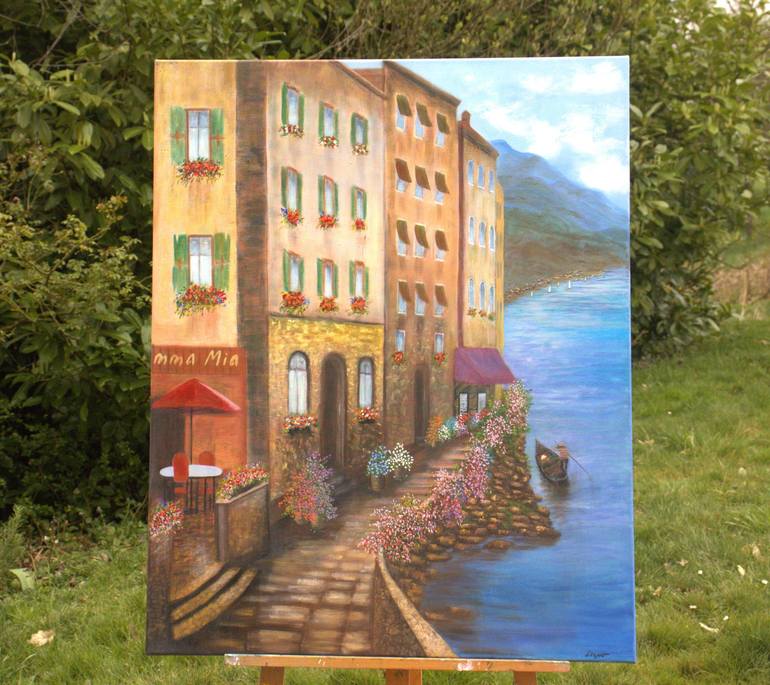 Original Conceptual Cities Painting by Ludmilla Ukrow