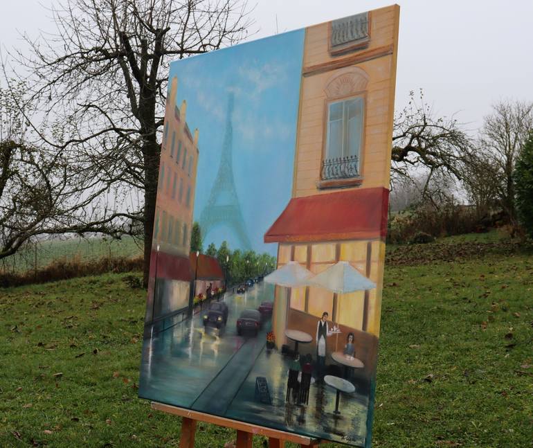 Original Conceptual Cities Painting by Ludmilla Ukrow