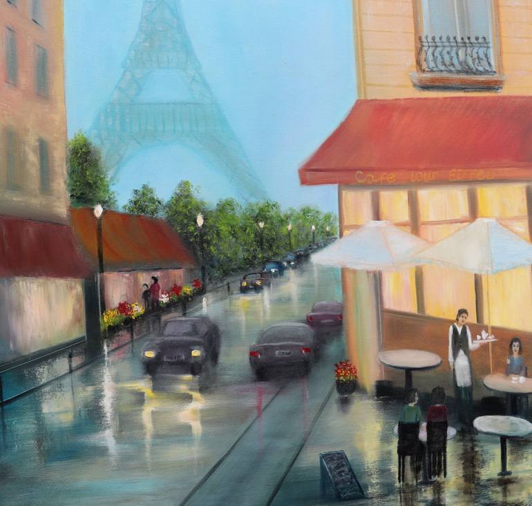 Original Conceptual Cities Painting by Ludmilla Ukrow