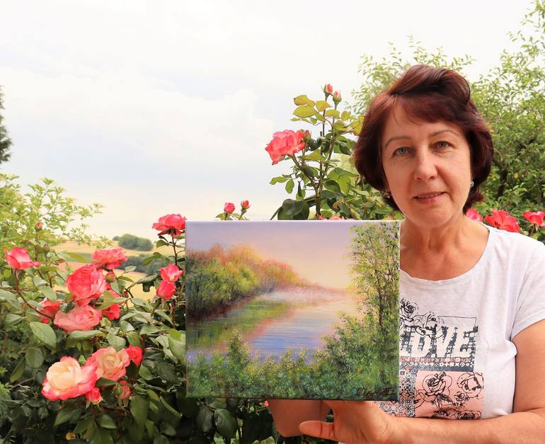 Original Impressionism Landscape Painting by Ludmilla Ukrow