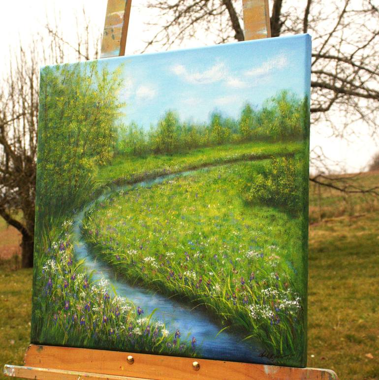 Original Impressionism Landscape Painting by Ludmilla Ukrow