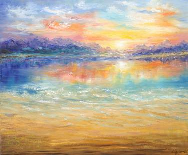 Original Abstract Seascape Paintings by Ludmilla Ukrow