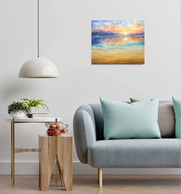 Original Abstract Seascape Painting by Ludmilla Ukrow