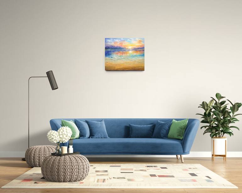 Original Abstract Seascape Painting by Ludmilla Ukrow