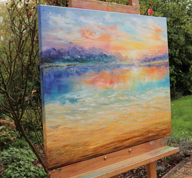 Original Abstract Seascape Painting by Ludmilla Ukrow