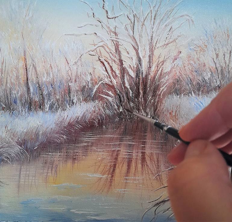 Original Impressionism Landscape Painting by Ludmilla Ukrow