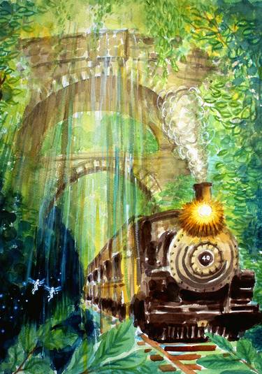 Print of Fine Art Train Paintings by Jérôme Poignard