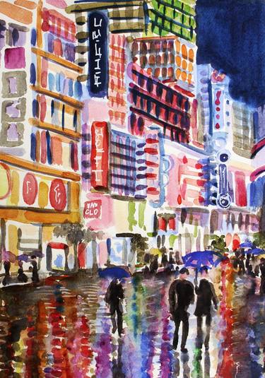Print of Expressionism Cities Paintings by Jérôme Poignard