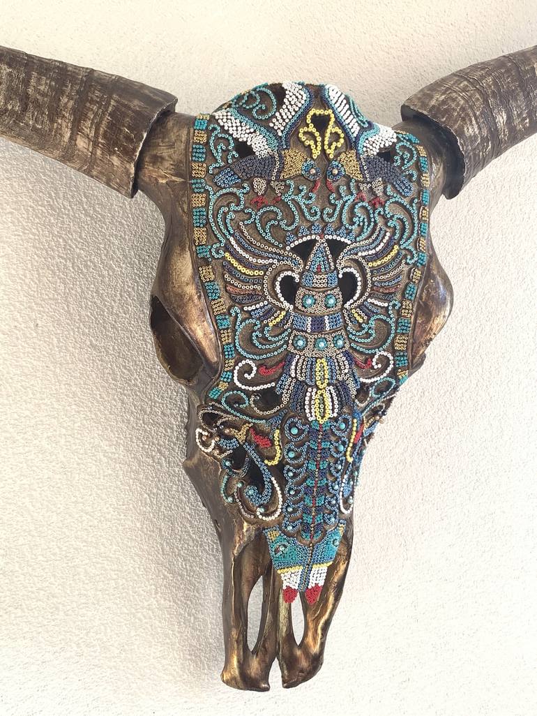 Original Folk Animal Sculpture by Laurence Treceño