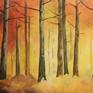 Autumn walk in the forest Painting by Helga Farkas | Saatchi Art