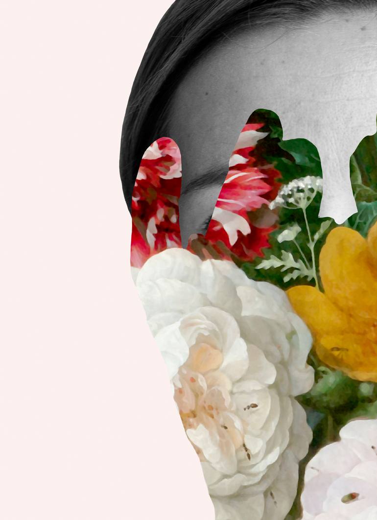 Original Surrealism Floral Collage by Olga Fedorova