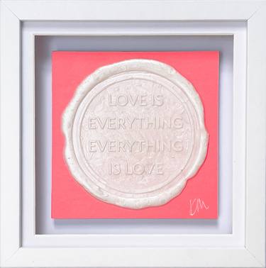 Love is Everything, Everything is Love - pearl on pink - Limited Edition of 10 thumb