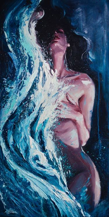 Wave - Naked woman painting thumb