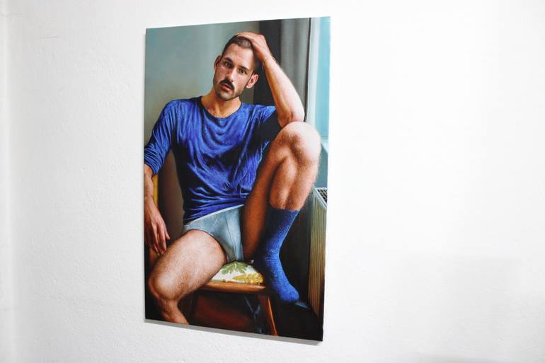 Original Figurative Men Painting by Milan Stepovic