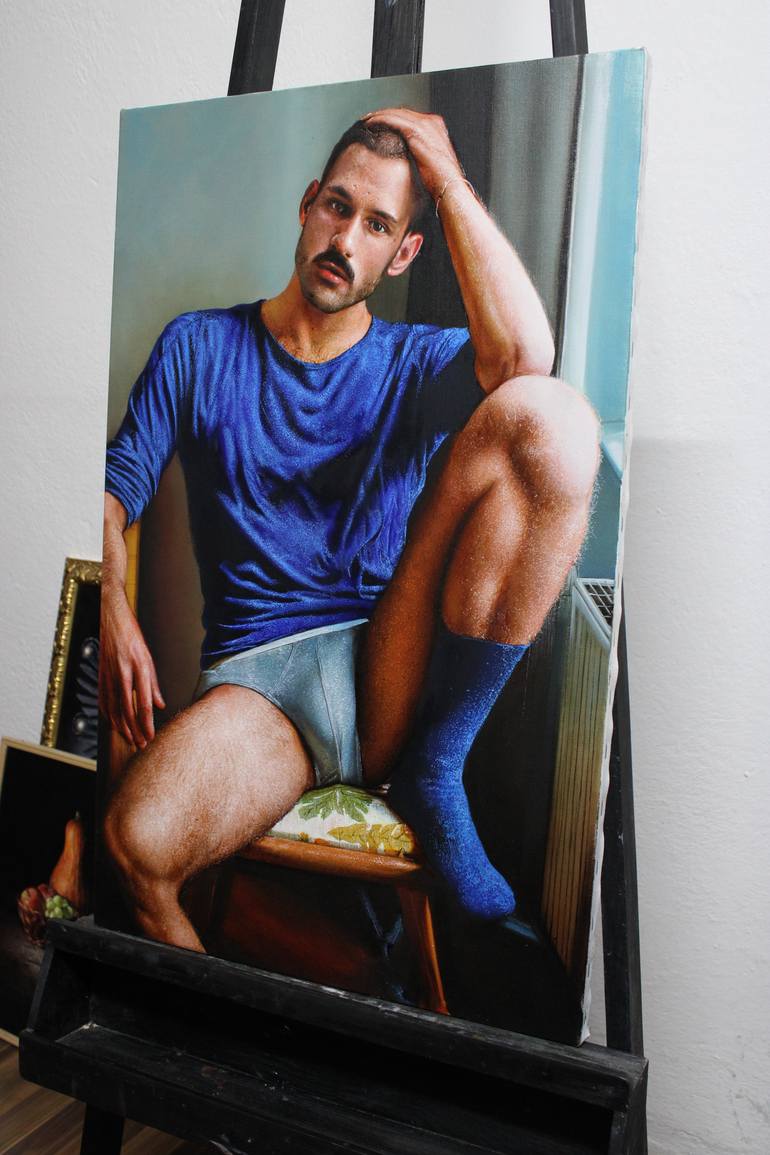 Original Figurative Men Painting by Milan Stepovic