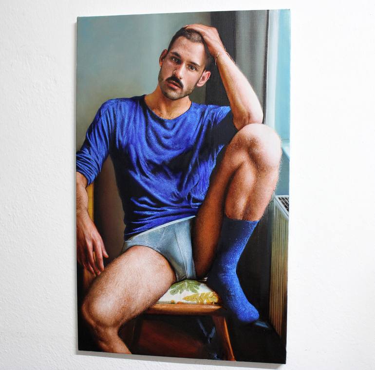 Original Figurative Men Painting by Milan Stepovic