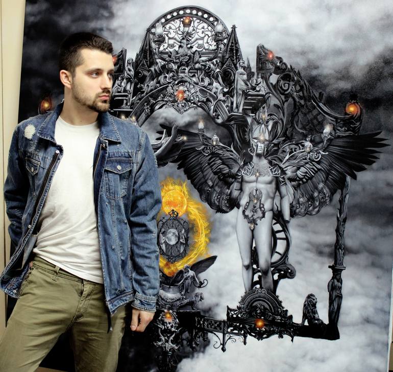 Original Figurative Fantasy Painting by Milan Stepovic
