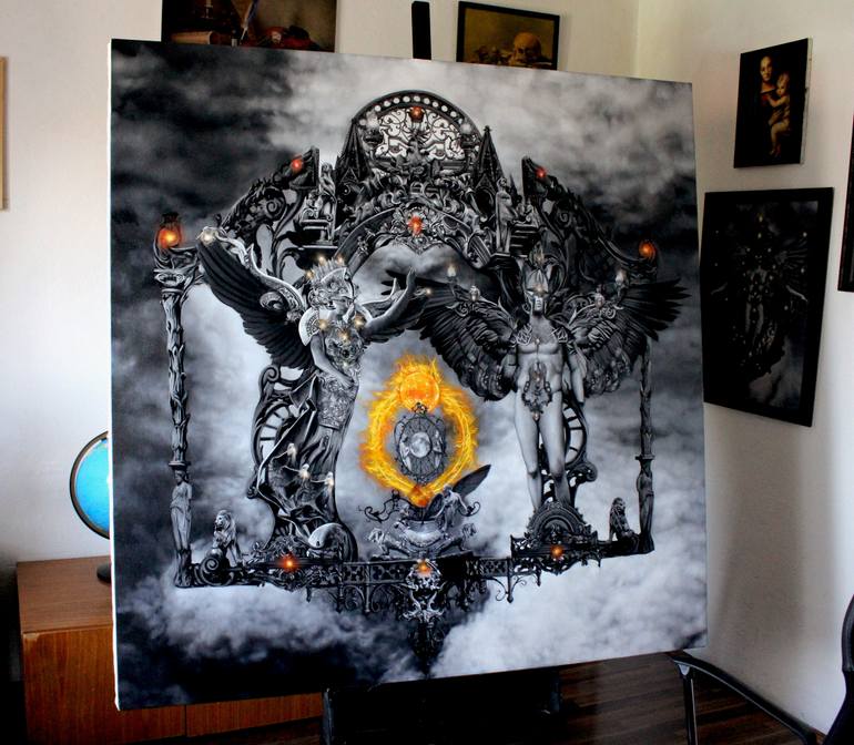 Original Figurative Fantasy Painting by Milan Stepovic
