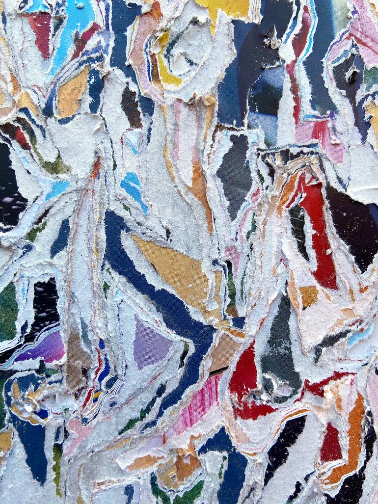 Original Abstract Expressionism Abstract Collage by Jon Bryeans