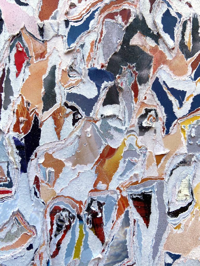 Original Abstract Expressionism Abstract Collage by Jon Bryeans