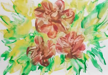 Print of Floral Paintings by Vera Polyachenko
