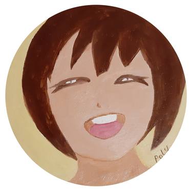 Anime fun portrait oil painting (original art on canvas) thumb