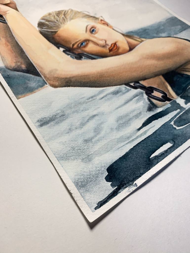 Original Realism Women Painting by Polina Gerasimenko