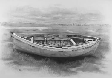 Original Figurative Boat Drawings by Xulio Caeiro