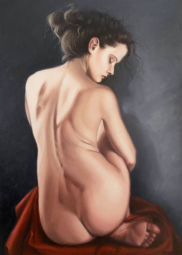 Original Art Deco Women Painting by Elena Petryk
