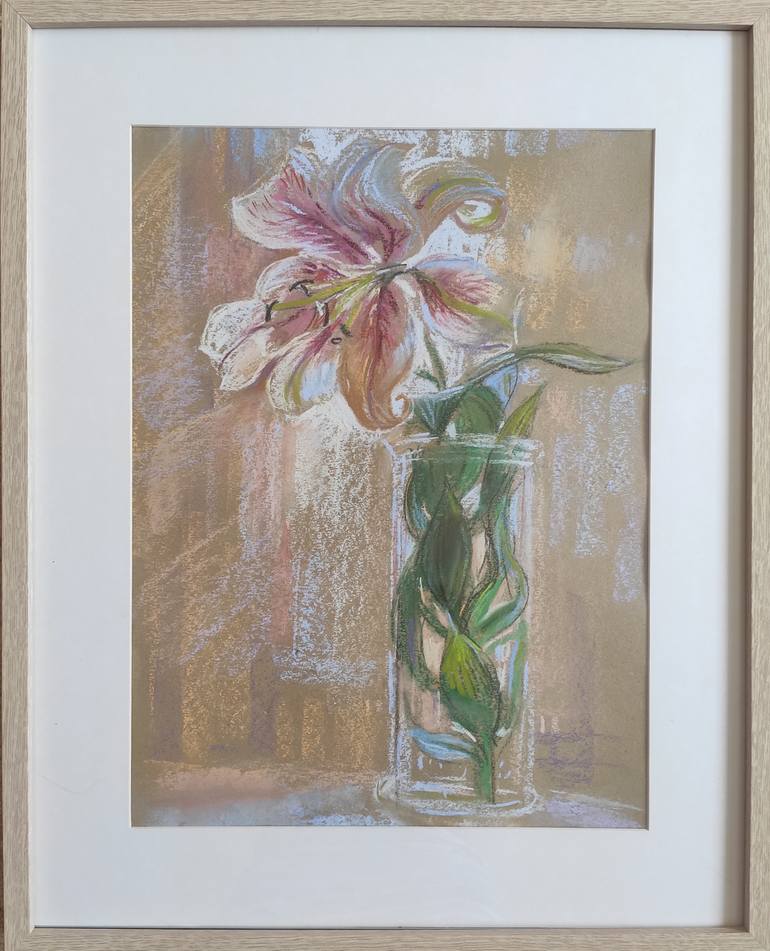 Original Expressionism Floral Drawing by Maria Iakovleva