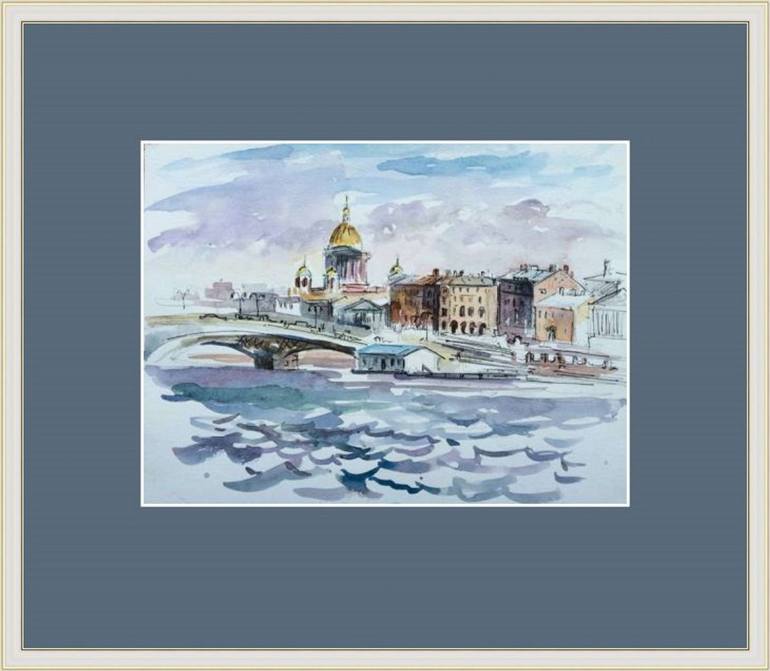 Original Illustration Landscape Painting by Maria Iakovleva